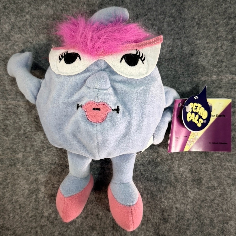 Petro Pals Of The Earth Plush Blue Pink Character Stuffed Animal‎ Toy With Tag